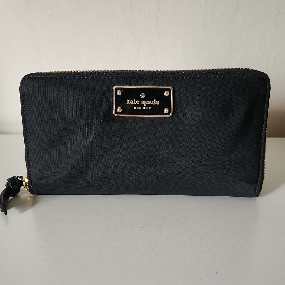 Kate Spade Black Zip-Around Wallet